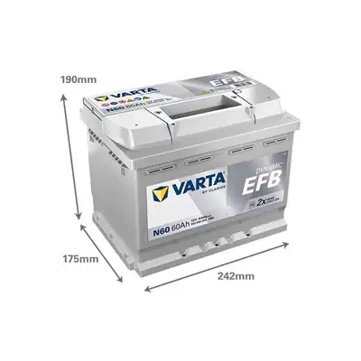 Batterie 12V 60Ah 640A, VARTA DYNAMIC EFB_1