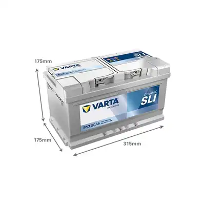 Batterie 12V 80Ah 740A, VARTA DYNAMIC SLI_1