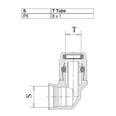 Raccordo 90° per tubo 8x1 P5 RAUFOSS_1