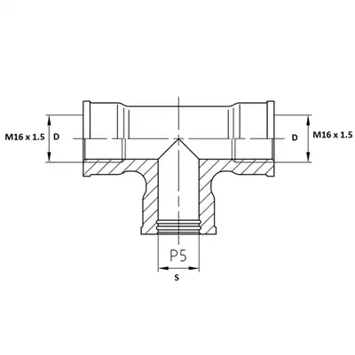 T-Verschraubung 2X M16x1.5mm /  P5 RAUFOSS_1