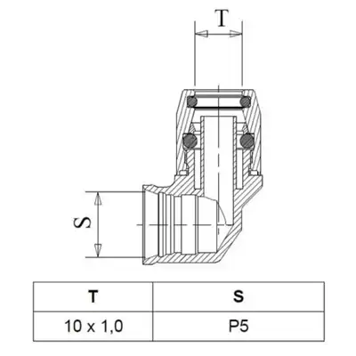 Steckverbinder 90° für Rohr 10x1mm / P5 RAUFOSS_1