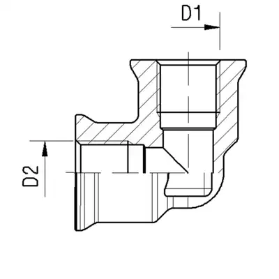 Connettore ad angolo 90° M16X1,5 - M16X1,5 Raufoss_2