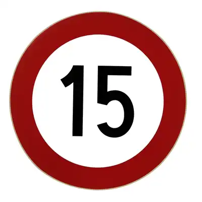 Segnale adesivo 15Km/h_1