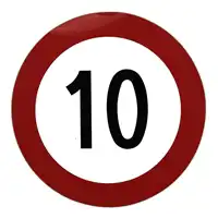 Rondelle zum Kleben 10Km/h