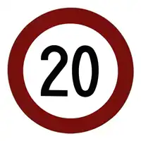 Rondelle zum Kleben 20Km/h