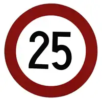 Segnale adesivo 25 km/h