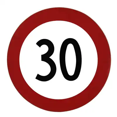 Rondelle zum Kleben 30Km/h_0
