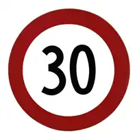 Rondelle zum Kleben 30Km/h