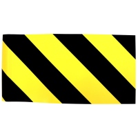 Hebebühneflagge gelb/schwarz links_1