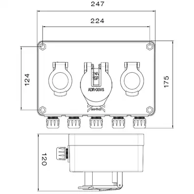 Steckdosenverteiler 3-fach PVC Dosen_1