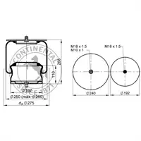 Soufflet à air complet avec piston en acier, CONTI