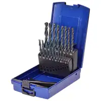 Jeu de foret hélicoïdal, HSS-R, 1-10 mm, 19 pièces
