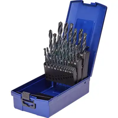 Jeu de foret hélicoïdal, HSS-R, 1-13 mm, 25 pièces_0