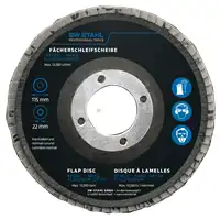 Fächerschleifscheibe, Aluminiumoxid, 115 mm, 