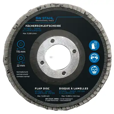 Fächerschleifscheibe, Aluminiumoxid, 115 mm, _0
