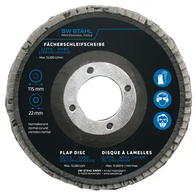 Fächerschleifscheibe, Zirkoniumoxid, 115 mm, _0