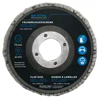 Fächerschleifscheibe, Zirkoniumoxid, 115 mm, 