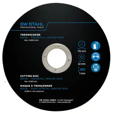 Trennscheibe für Metall, 115 x 1,0 x 22 mm, _0