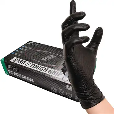 Einweghandschuhe Nitril, schwarz, 50 Stk. Grösse L_0