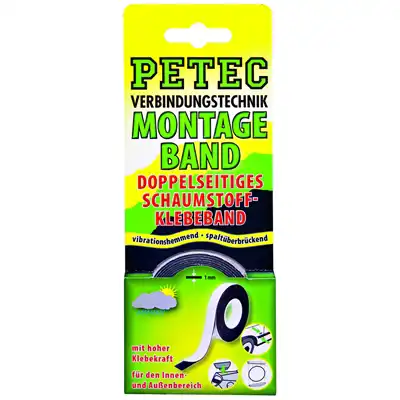 Montageband 2mx12mm schwarz PETEC_1