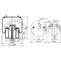 Luftfederbalg komplett mit Kunststoffkolben CONTI_1