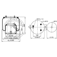 Luftfederbalg komplett mit Kolben, CONTI_1