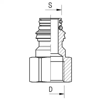 Raccordo Regular 1/4" NPTF Raufoss_1