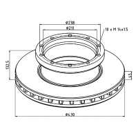 Disque de frein avant MERCEDES ACTROS _1
