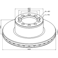 Disque de frein arrière MERCEDES ACTROS _1