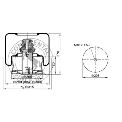 Soufflet à air complet avec piston, CONTI_1