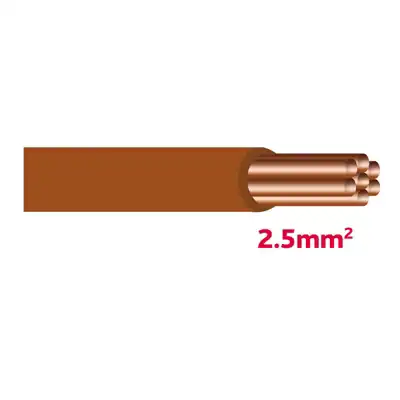 Lichtkabel 2,5mm² braun (Rolle 25m)_0