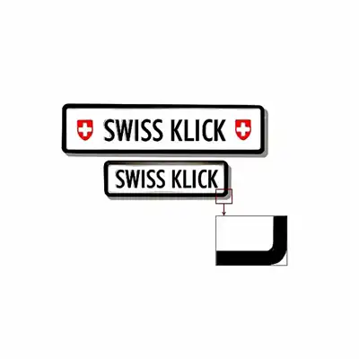 Nummerrahmensatz SWISS KLICK, langformat, schwarz_0