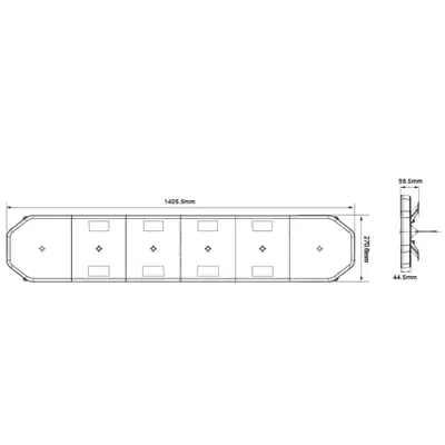 Warnbalken 1405,5mm 12-24 Volts LED, APOLLO_2