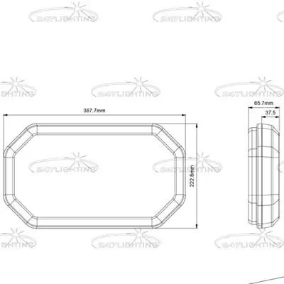 LED Warnbalken Sigma 10-30V, 388x223x66mm_2