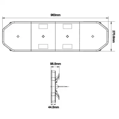 LED Warnbalken APOLLO 10-30V, 963x270.6x98.5mm_1
