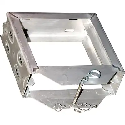 Halter Edestahl für 2 Abstützplatten 300x300mm_0