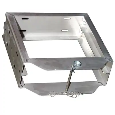 Halter Edestahl für 2 Abstützplatten 400x400mm_0