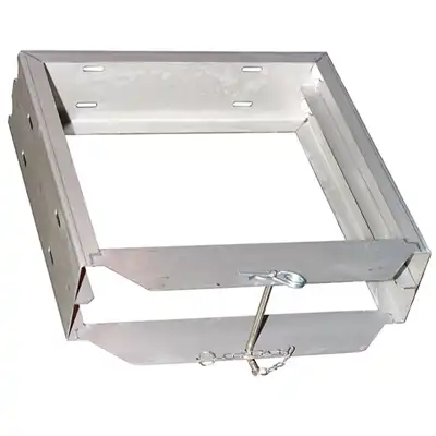 Halter Edestahl für 2 Abstützplatten 500x500mm_0