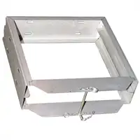 Halter Edestahl für 2 Abstützplatten 500x500mm