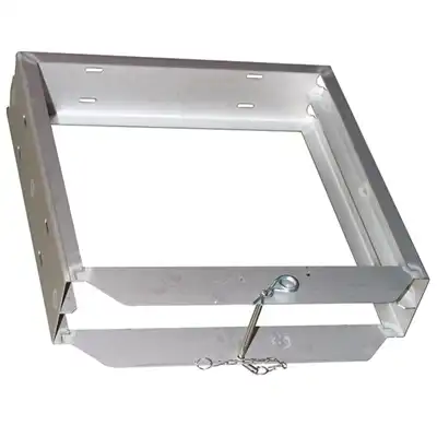 Support en inox pour 2 plaques d'appui 600x600mm_0