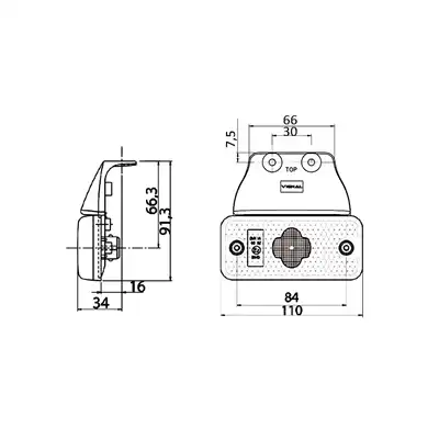 LED Seitenansicht Positionsleuchte 24V gelb_1