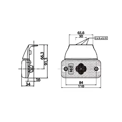 LED Seitenansicht Positionsleuchte 24V gelb_1