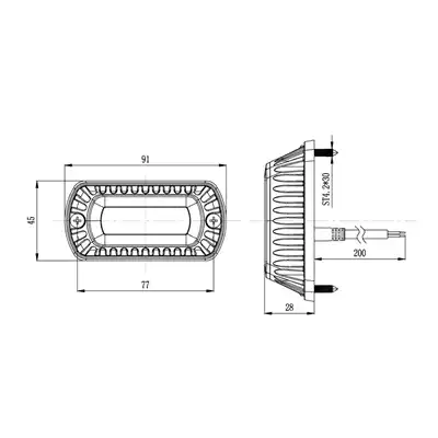 LED Warnleuchte kompakt Weiß_1