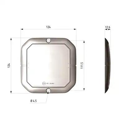 Deckenleuchte 6 LED 124x124mm_1
