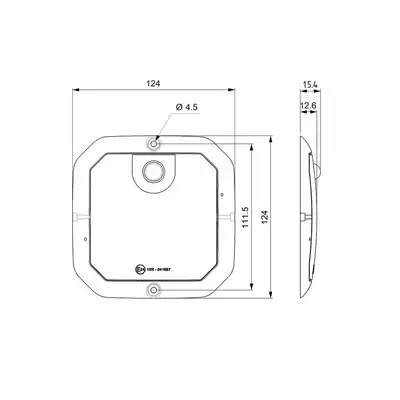 Deckenleuchte 4 LED 124x124mm_1