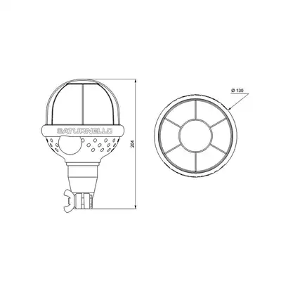 Rundumkennl. SATURNELLO LED FLEXY AUTOBLOK gelb_1