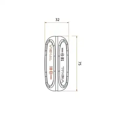 Luce d'ingombro LED 12/24V trasparente + rosso_3