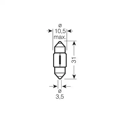 Glühlampe 12V 10W Soffitte SV8,5-8 OSRAM_1