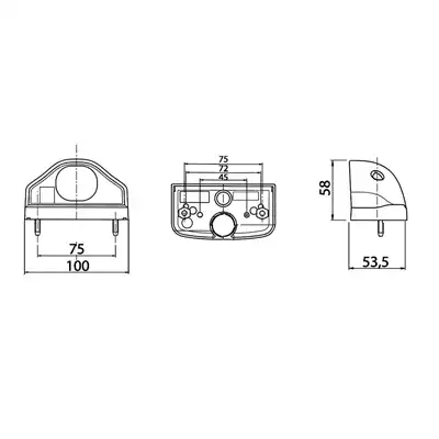 Kennzeichenleuchte LED Kabel 2-p. Superseal 2000mm_1