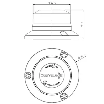 Rundumkennleuchte Ø 62,5mm LED, 12/24V_1